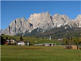 Cortina d Ampezzo Campo de  sotte zadaj pogorjePomagagnon