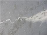 Bivak Stuparich v snežni plohi
