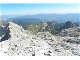 levo Škednjovec, zeleni so Stogovi, desno Ogradi in daleč spodaj lepa pl. Krstenica  