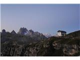 Rifugio Auronzo ob svitu