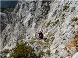 Izbereva krušljiv dostop na Mrzli vrh.