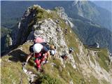 Monte Tinisa ( Monte Pascul ) - 2120m Pot je v tem delu dobro varovana