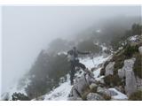 Storžič (razmere po.27.10.2014) - v srednjem delu je na poti sneg