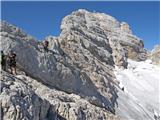 Hoher Dachstein plezanje proti vrhu