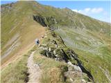 Moldeveanu-2544m -najvišja gora Romunije Hoja nazaj  do izhodišča pri jezeru je bila pa dolga skoraj devet ur.