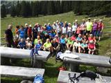 Macesje (Bretwand )-2124m Slika celotnih Četrkovcev-upokojenske skupine planincev PD Škofja Loka ,del jih je šlo na Plešivec.