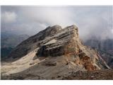 Piz Ciaval (Monte Cavallo) - 2912 m Pizes de Furcia Rossa. V njihovih pobočjih poteka istoimenska ferata, kot nadaljevanje poti od bivaka. Vse skupaj je vojaška pot