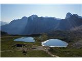 Sextenski Dolomiti - pot *Dolomiti senza confini* Še dve očesci, ki mežikata v jutranjem soncu