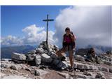 Sextenski Dolomiti - pot *Dolomiti senza confini* Na vrhu, 2957 m visoko