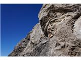 Lienški Dolomiti - gore nad kočo Karlsbader Hütte Tukaj poteka del sestopa z Große Sandspitze