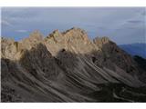 Lienški Dolomiti - gore nad kočo Karlsbader Hütte Jutranji pogled