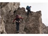 Lienški Dolomiti - gore nad kočo Karlsbader Hütte Še nekaj skalovja …