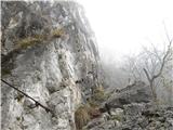 Turnc,Šmarna gora 667m Ob zajlah se pot strmo dvigne