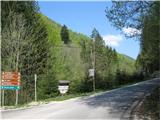 Sv.Ožbolt 859m (prečenje Polhograjskih Dolomitov) Tu zavijem v Petačev graben  potoka Male Božne