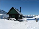 Prihod na Sečo z lovsko kočo na slabih 1700m