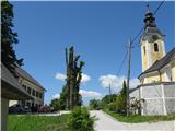 Katarina nad Ljubljano 728m (severni vzpon čez Žlebe) Prihod na Katarino 728m