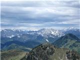 Ojstrnik 2052m Karnijci,spodaj Starhand,desno Poludnik