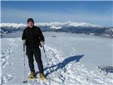 Na vrhu Blegoša 1563m v škofjeloškem pogorju