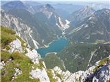 pogled z vrha na Rabeljsko jezero