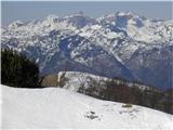 Pogled na Spodnje Bohinjske gore.