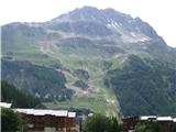 Hišna gora z gondolo na Rocher de Bellvarde na 2710m,vrh desno 2842m