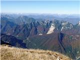 Kamniti lovec , Višarje,Veliki Grintavec, Mala Ruša ....     .pogled približno na NW