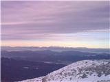 Pogled na Kamniške alpe.