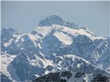 Senčna stran Kanina Triglav, rahlo približan