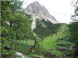 jezero z Creto di Bordaglio nad njim