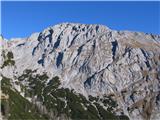 Creta di Rio Secco (2203) na drugi strani uzrem Monte Cavallo - Konjski špik