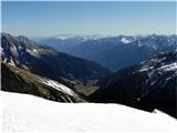 Romatenspitze, 2696 m Pogled v dolino....pa vse do Julijcev...