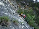 Labot / Lavamünd - via ferrata / Austria Prečnica levo čez gladtke plošče