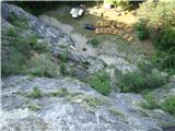 Labot / Lavamünd - via ferrata / Austria Ta klin je kar pomemben!!   daleč spodaj pa klopce za veselico