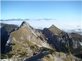 pogled na mali Draški vrh in Viševnik..zadaj karavanke in Kamniške alpe..