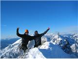 Zadovoljneža na vrhu Vrtače 2181m.n.m.