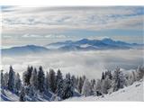 Pogled na Kamniško-Savinjske alpe