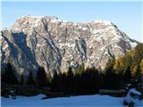 Forcella Clap del Jovel in na drugi strani Monte Scinauz, eden letošnjih najlepših vzponov