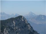 Monte Flop in kota 1792 za Creto di Mezzodi pa desno Antelao in levo Monte Pelmo