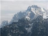 Jof di Chiusaforte in Monte Plananizza kralj Montaž