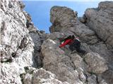 Piccolo Siera (2430 m) sestop v vršnem delu gore