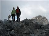 Cima di Mezzo - Keller Warte (2713 m) zadaj vrh Cogliansa