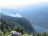 Planina pri jezeru,7 jezera,pl.Ovčarija,pl.Viševnik,Pršivec razgled na boh.jezero iz pršivca