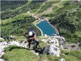 Torre Clampil - Via Ferrata dell'Amicizia - Winkel turn na izstopu iz stene