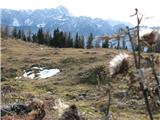 Kapin (Veliki Kopinj) 1736 m in Gorjanski vrh 1693 m pogled proti Mangrtu