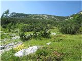 Planina Za Skalo in Kaluder pobočje pod Kaludrom