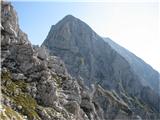 Vrh Krnice, strmo in lepo zavarovano, v bistvu ferrata