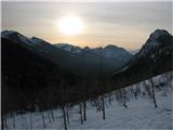 Konjski špik - Monte Cavallo sončni vzhod sem zamudil