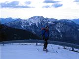 Monte Crostis 2250 ves čas sva se spogledovala z Monte Zoncolanom 