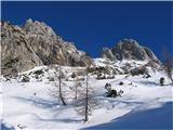 bel sneg, sive skale in modro nebo
