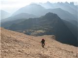 Monte Pelmo (3168) melišča so res veličastno dolga